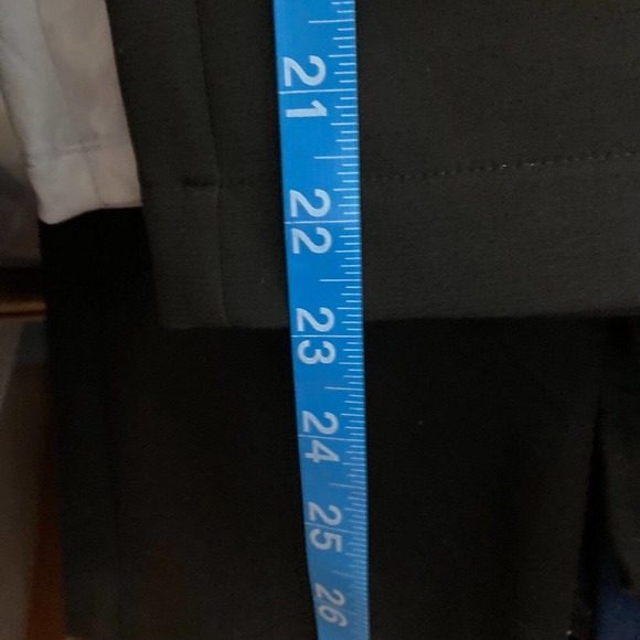 H By Halston Pants Womens Sz‎ 14 Black Cropped Capri Wide Leg Dress Stretch - Picture 10 of 11